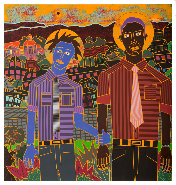 Painting of Joseph and His Son by Gerald Saladyga